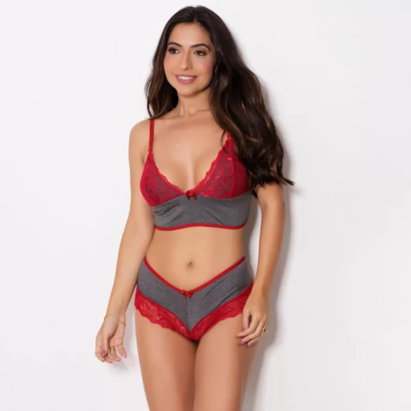 Conjunto em Renda Poliamida Espera Marido - Imagem 11