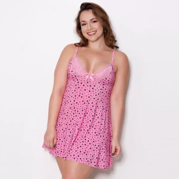 Camisola Estampada Patrícia Plus Size LBR4971