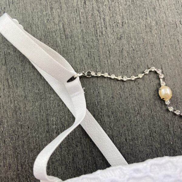 Conjunto sensual com Bojo e Arco em Renda e Joia Topázio