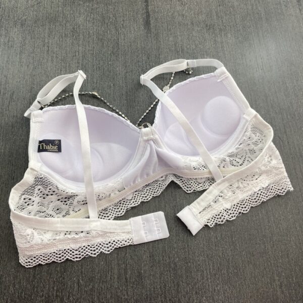 Conjunto sensual com Bojo e Arco em Renda e Joia Topázio