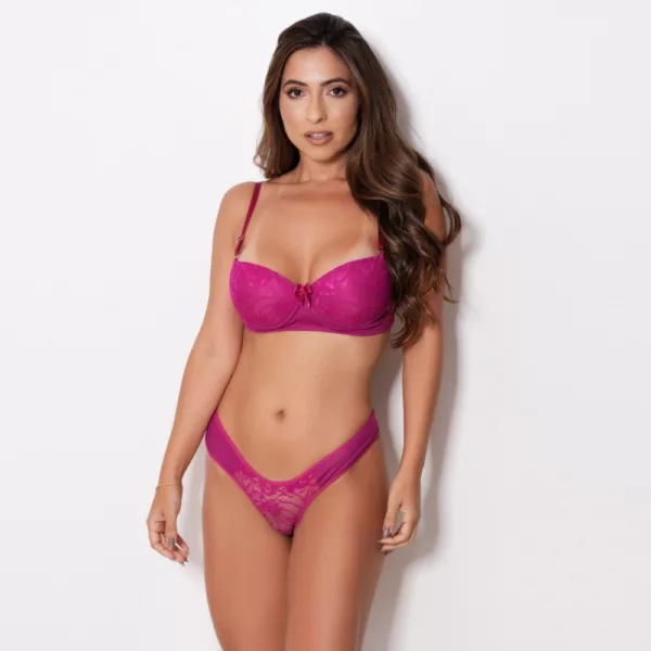 Conjunto com Bojo e Arco em Renda e Tecido LBR8991