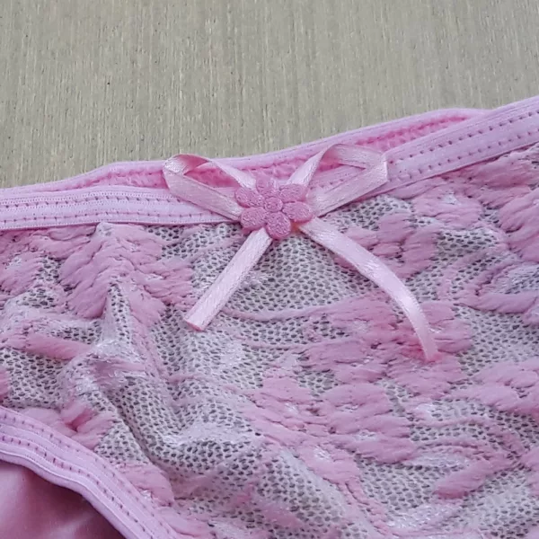 Calcinha Tanga Giovana em Microfibra e Renda - Imagem 8