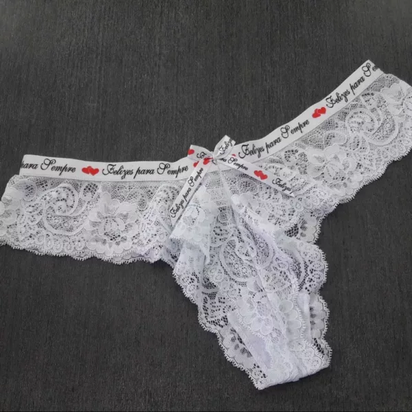 Conjunto sem Bojo Decote em V Noivas Felizes para Sempre - Imagem 9