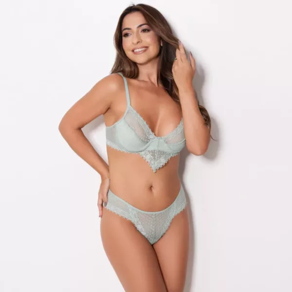Conjunto sem Bojo Sensual em Renda Poliamida Yasmim - Imagem 7