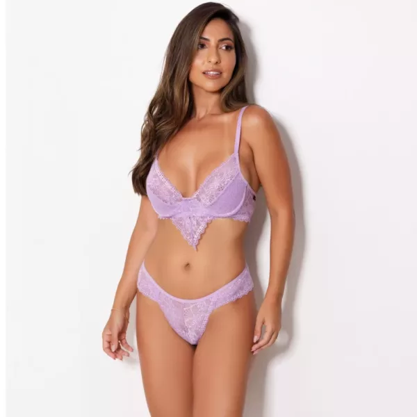 Conjunto sem Bojo Sensual em Renda Poliamida Yasmim - Imagem 9