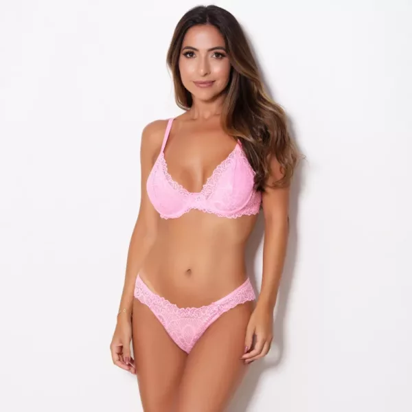 Conjunto sem Bojo em Renda com Forro Gabriela