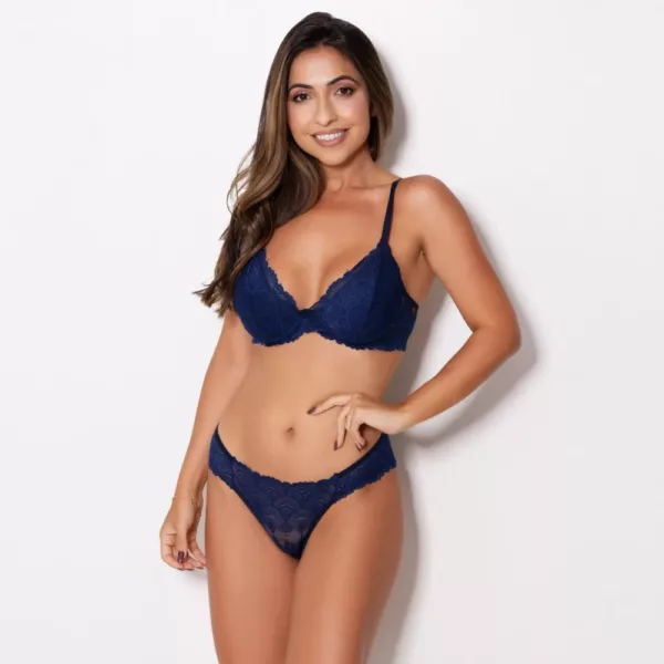 Conjunto sem Bojo em Renda com Forro Gabriela - Imagem 3