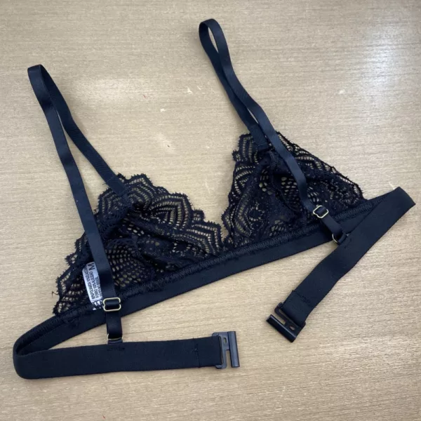Conjunto Cinta Liga Rendado Sutiã Sem Bojo - Imagem 7