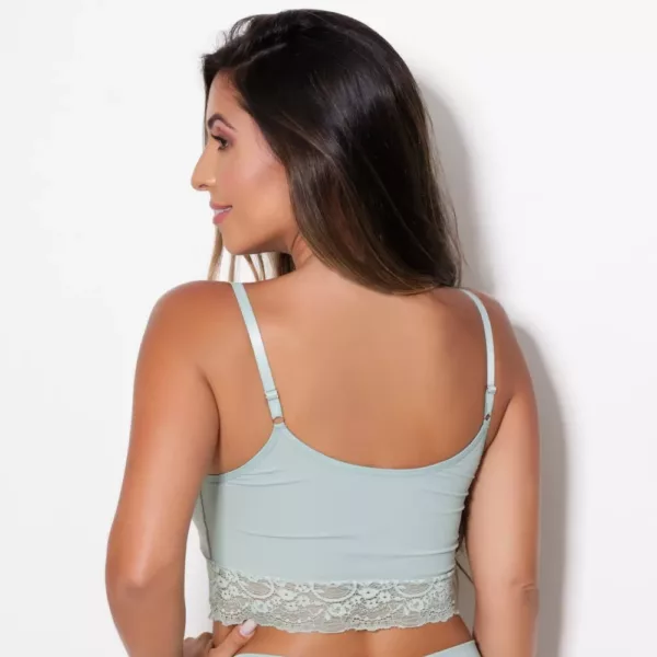 Sutiã Top Alcinha Microfibra e Renda - Imagem 6