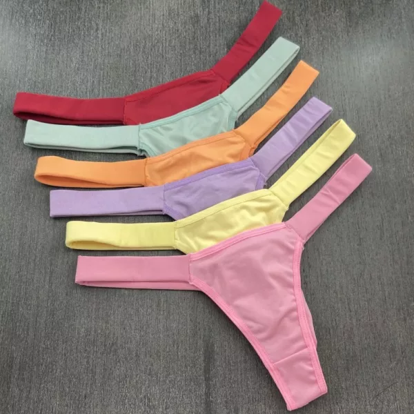 Calcinha Tanga Fio Duplo com Elástico na Cintura - Imagem 3