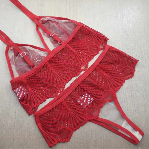 Conjunto Sem Bojo em Renda e Tule - Imagem 9