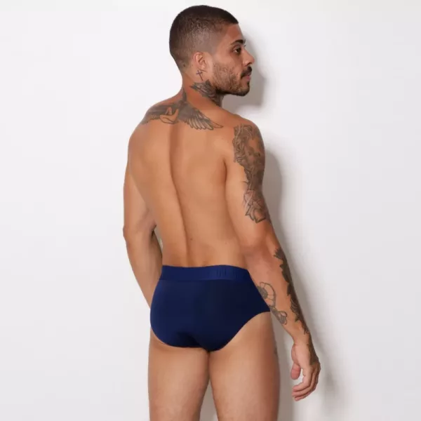 Cueca Slip Romantic Liso Elástico Bordado - Imagem 6