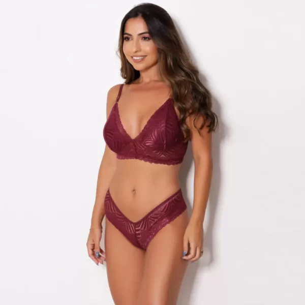 Conjunto em Renda sem Bojo com Forro Cris - Imagem 3