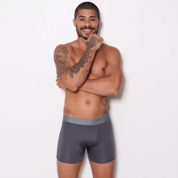 Cueca Boxer Microfibra Lisa - Imagem 3