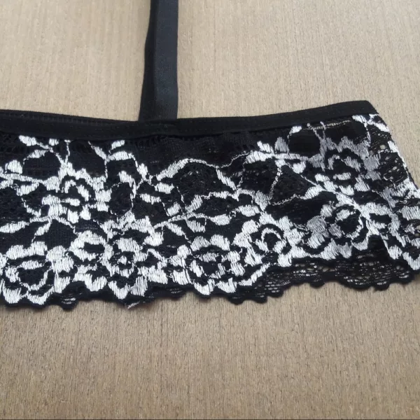 Conjunto sem Bojo em Renda Bicolor - Imagem 6