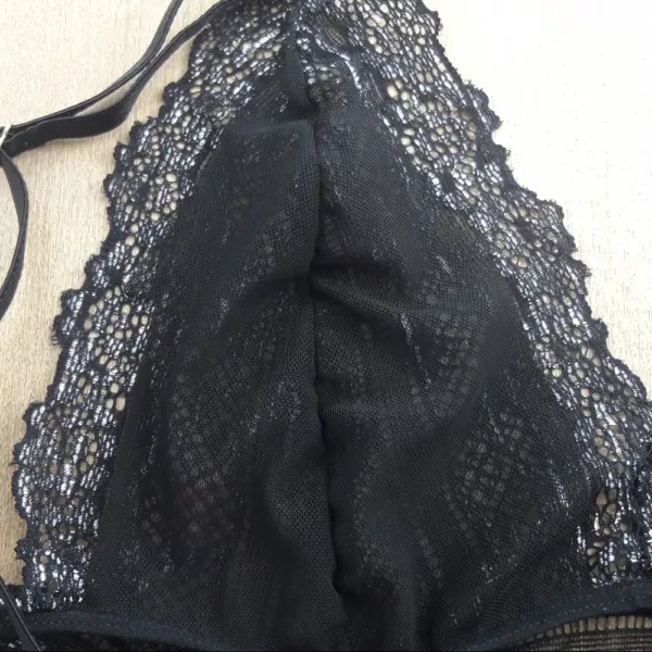 Conjunto sem Bojo em Renda Bicolor - Imagem 7