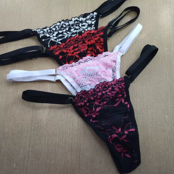 Conjunto sem Bojo em Renda Bicolor - Imagem 9