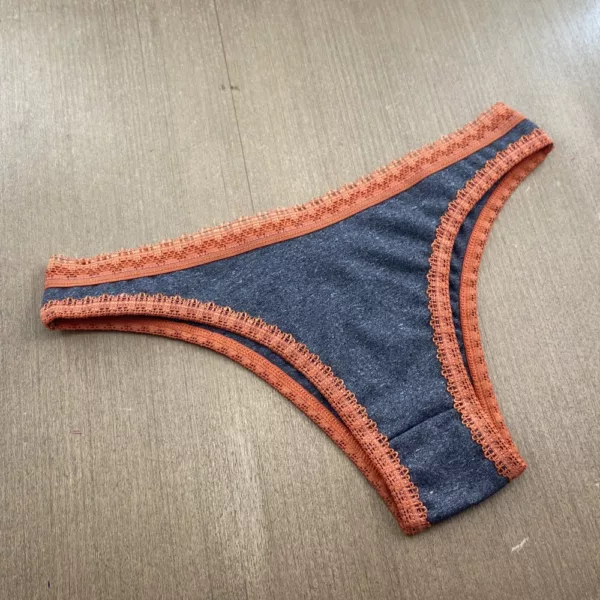 Kit com 3 Tangas Mescla Elástico Rendinha - Imagem 5