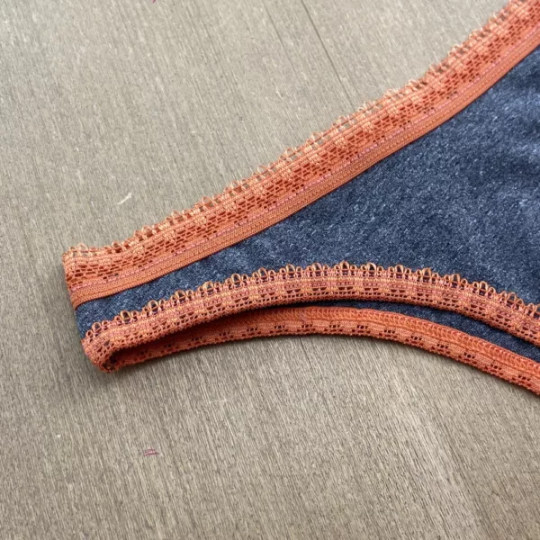 Kit com 3 Tangas Mescla Elástico Rendinha - Imagem 6