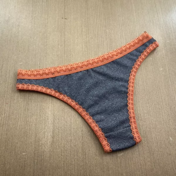 Kit com 3 Tangas Mescla Elástico Rendinha - Imagem 7
