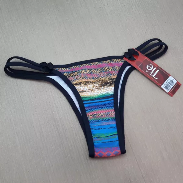 Tanga de Microfibra AMNI Lisa e Estampada e Duas Tiras - Imagem 6