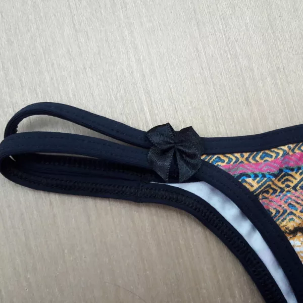 Tanga de Microfibra AMNI Lisa e Estampada e Duas Tiras - Imagem 7