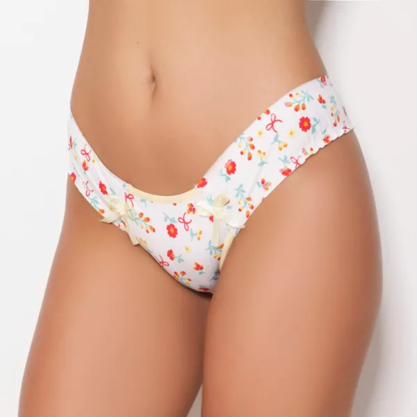 Calcinha Tanga Estampada e Laço de Cetim Raqueli - Imagem 4