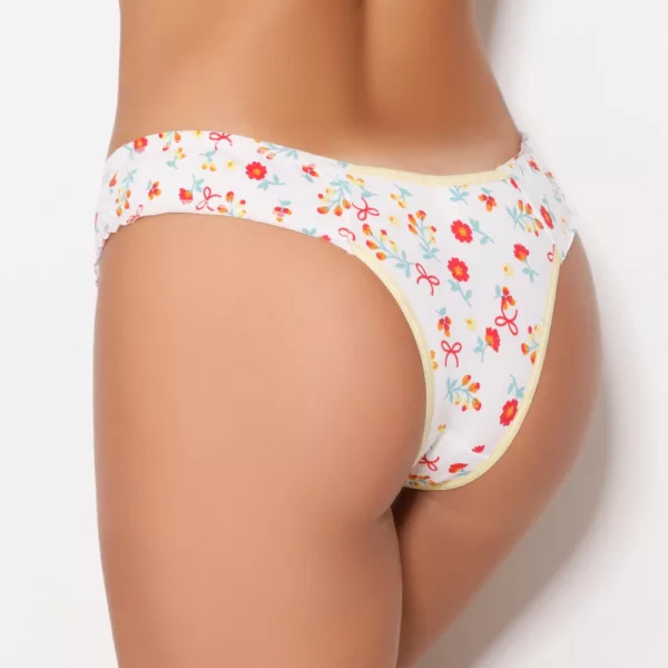 Calcinha Tanga Estampada e Laço de Cetim Raqueli - Imagem 5
