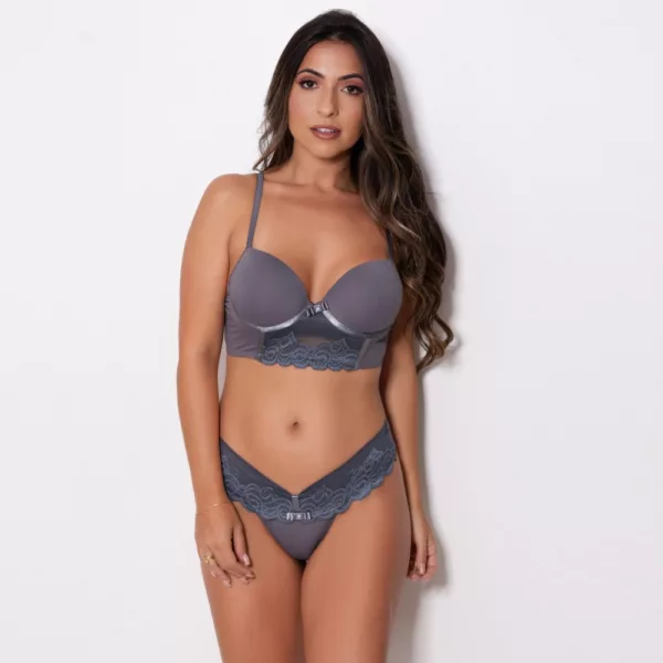 Conjunto com Bojo e Aro Top Cropped Amandinha