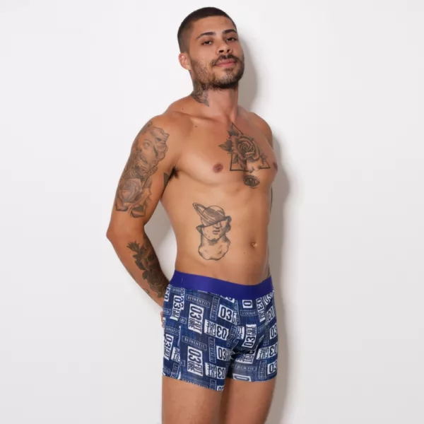 Cueca Boxer Microfibra Estampada Elástico Liso - Imagem 2