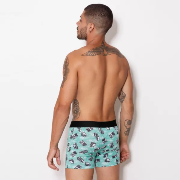 Cueca Boxer Microfibra Estampada Elástico Liso - Imagem 9