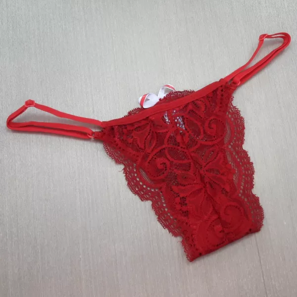 Tanga Sexy em Renda Modelo Fio Scarlet - Imagem 3