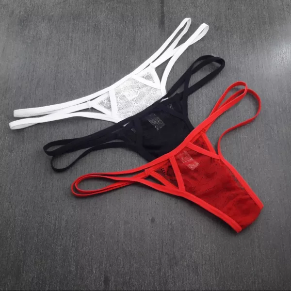 Tanga Sexy Val em Renda com Tirinhas - Imagem 8