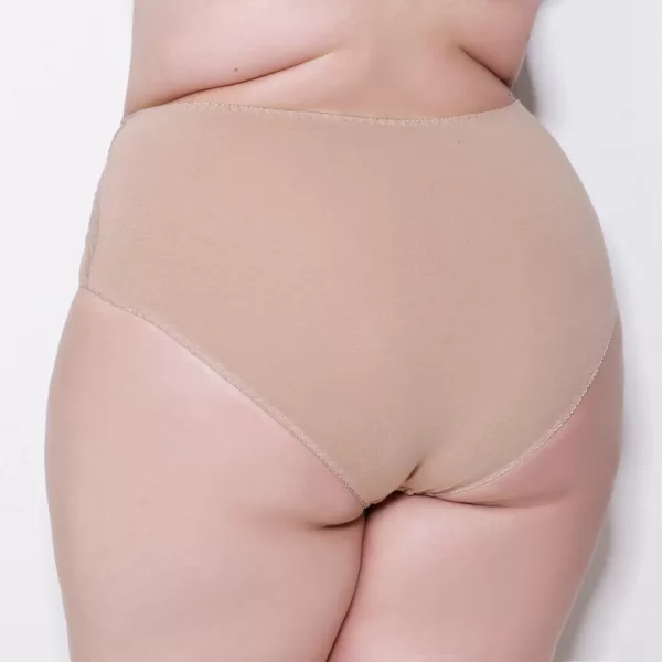 Calcinha Calçola Cotton Algodão Plus Size e Renda nas Laterais - Imagem 2