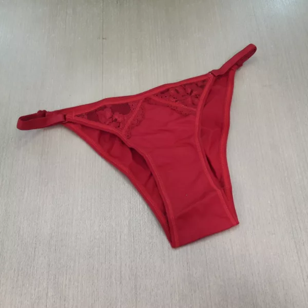 Tanga String em Microfibra e Renda com Lateral Regulável - Imagem 3