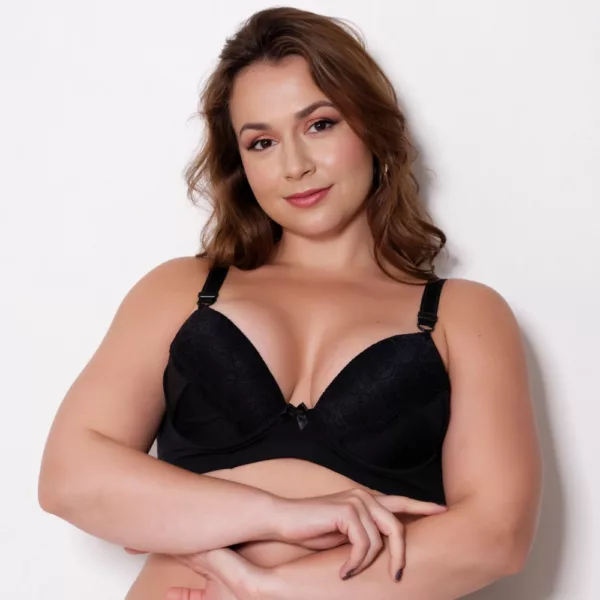 Sutiã sem Bojo Plus Size Úrsula detalhe em Renda - Imagem 3