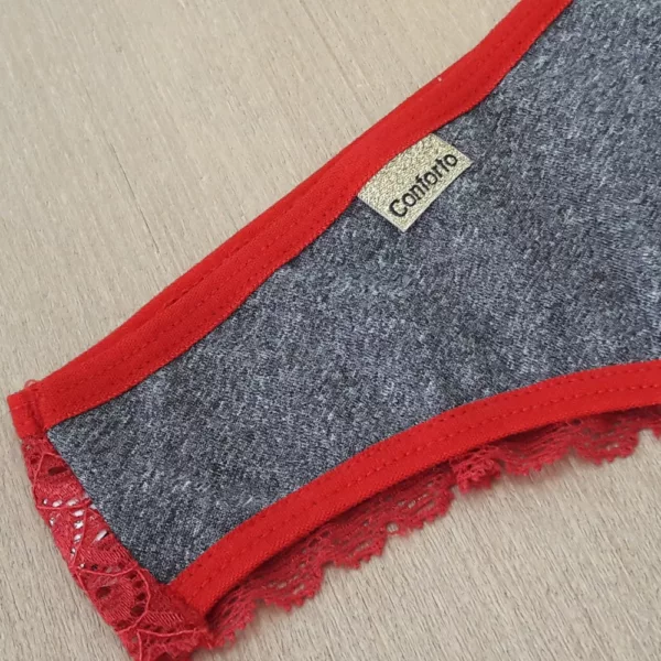 Tanga em Mescla Frente Renda Atrás Manu - Imagem 8