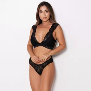 Conjunto Cropped Sem Bojo em Renda