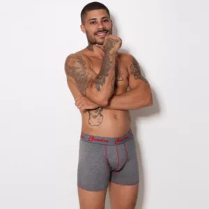Cueca Boxer em Romantic Mescla forro 100% algodão