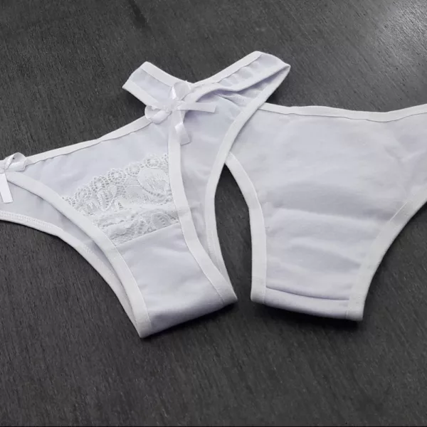 Tanga em Algodão Detalhe Renda - Imagem 5