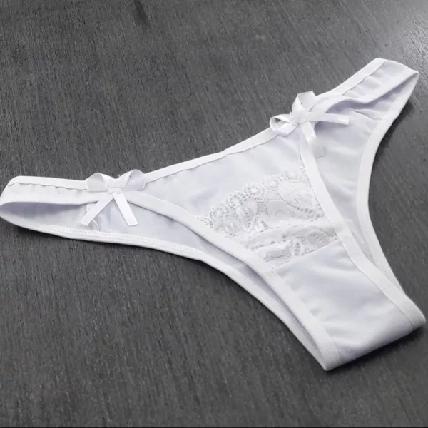Tanga em Algodão Detalhe Renda - Imagem 6