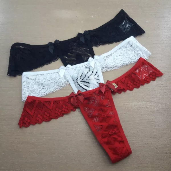 Tanga Fio Dental Coelhinho Renda - Imagem 7