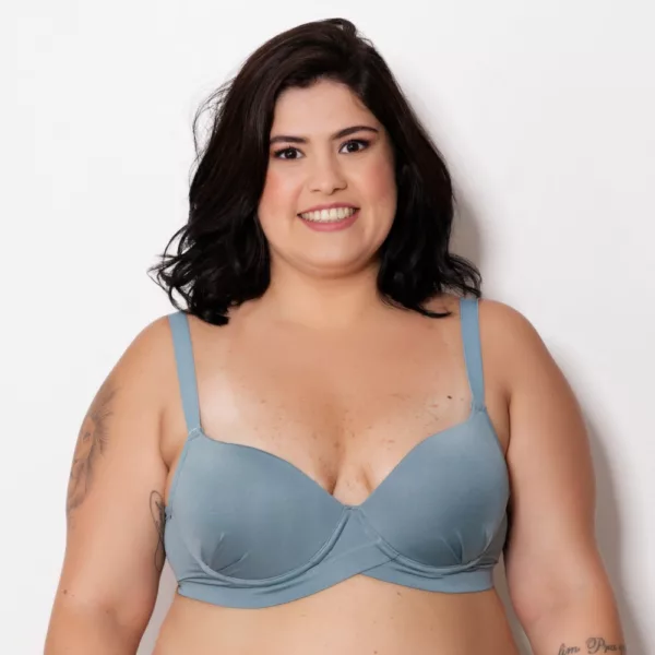 Sutiã Plus Size sem Bojo com Arco de Metal Valentina - Imagem 3