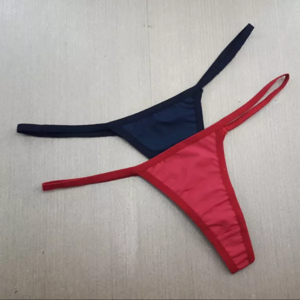 Tanga Fio Dental Básica em Micro Laterais em Viés - Imagem 7