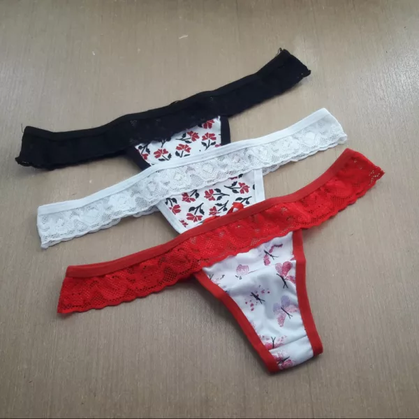 Calcinha Tanga Fio em Micro Estampada Fernanda - Imagem 3