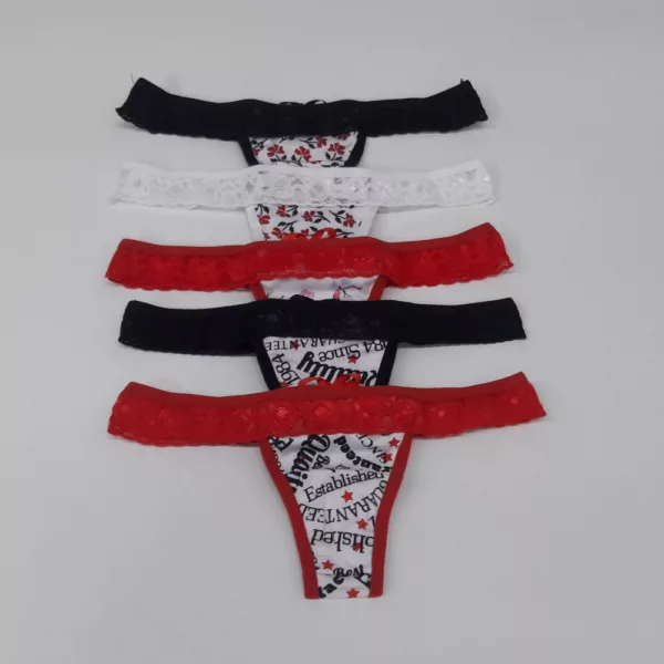 Calcinha Tanga Fio em Micro Estampada Fernanda - Imagem 6
