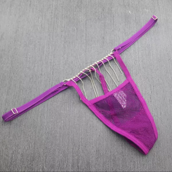 Tanga Fio Dental em Renda Biju Odalisca - Imagem 3