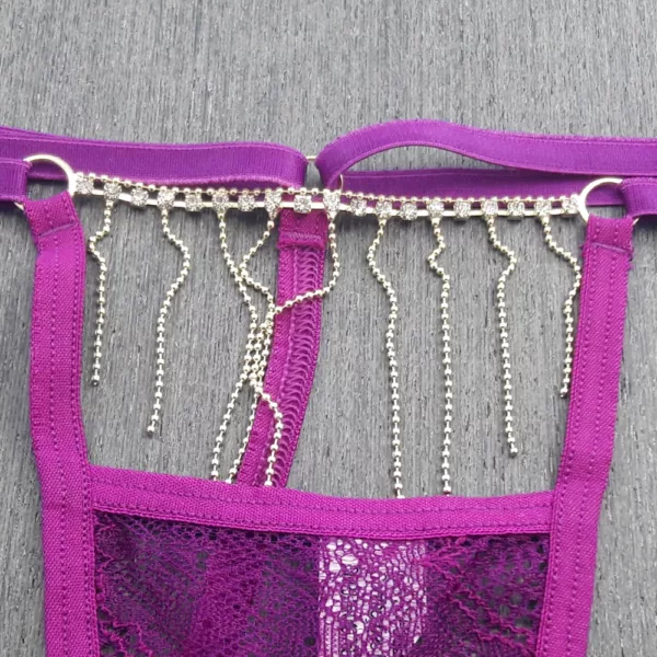 Tanga Fio Dental em Renda Biju Odalisca - Imagem 5