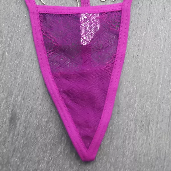 Tanga Fio Dental em Renda Biju Odalisca - Imagem 6