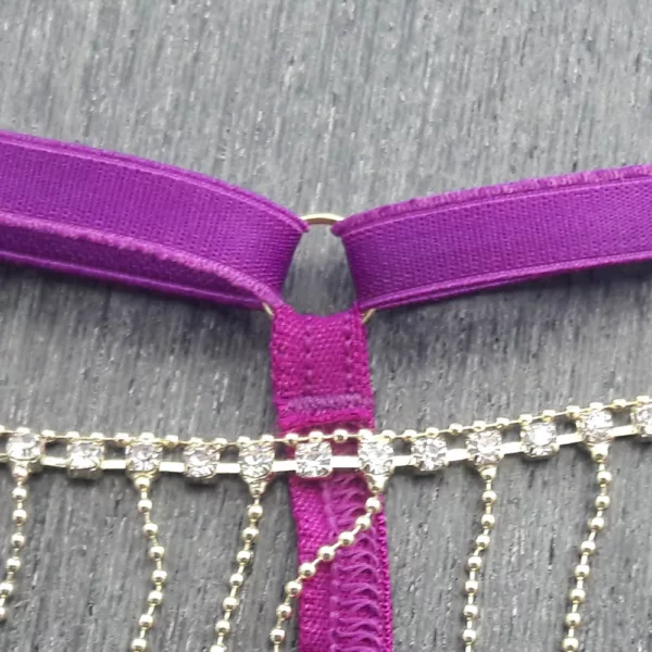 Tanga Fio Dental em Renda Biju Odalisca - Imagem 7